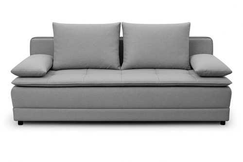 Rozkládací pohovka Mikkeli s funkcí spaní šedá do obýváku ve skandinávském stylu