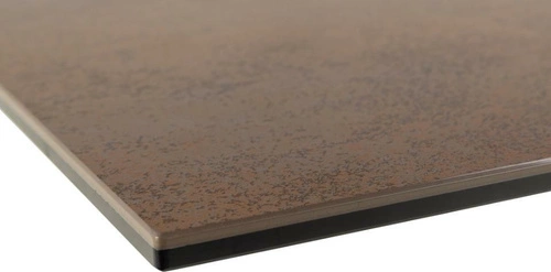 Jídelní stůl Heaven 160x90 cm moderní hnědý keramický s černými nohami Actona