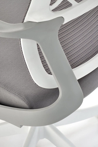 Ergonomická kancelářská židle Belm Intesi šedá na kolečkách s nastavitelnou opěrkou hlavy do kanceláře