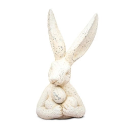 Intesi velikonoční dekorativní zajíc s vajíčky 45 cm bílý na komodu do obýváku
