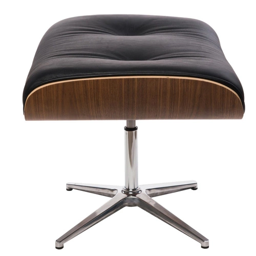 Puf VIP Exclusive Home černá přírodní kůže prošívaná do obýváku a kanceláře moderní D2.DESIGN