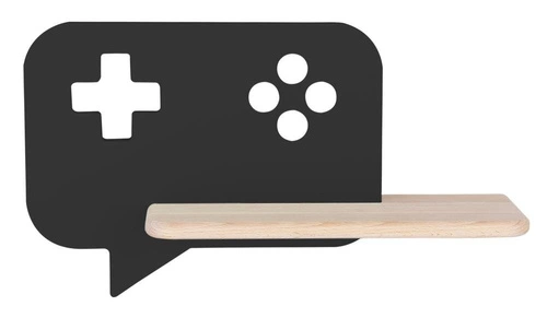 LED nástěnné svítidlo Console černé s poličkou do dětského pokoje, dřevěné 5W 4000K CANDELLUX