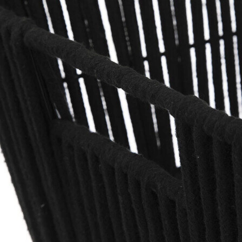 Dekorační úložný koš Manille černý 31x15 cm moderní provázkový 5five