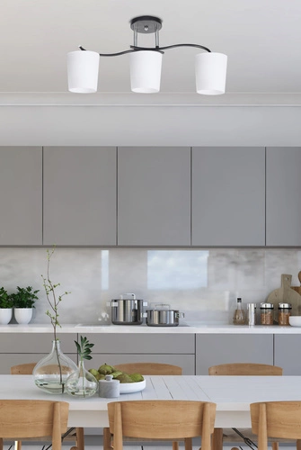 Esnyr stropní svítidlo chrom+černá 3x40 E27 difuzor bílý