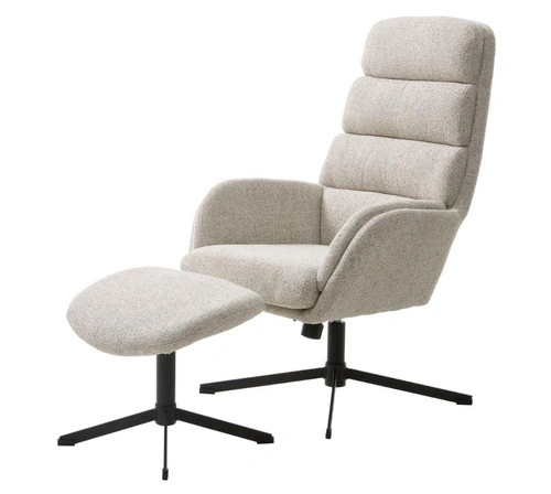 Relaxační křeslo Sifton s podnožkou bílé moderní do obýváku