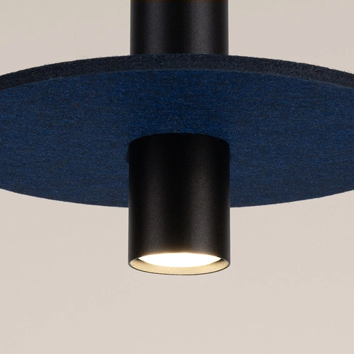 Závěsné svítidlo PELTA 1 moderní modrá černá do obýváku a jídelny 30 cm