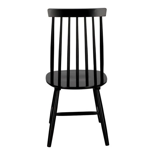 Dřevěná jídelní židle Wopy černá retro patičák Intesi vintage styl