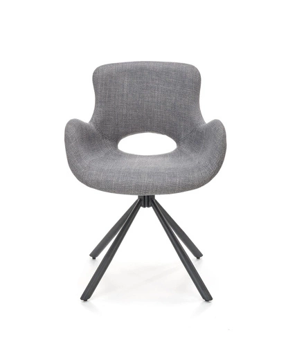 Čalouněná jídelní židle Louna Intesi šedá s područkami moderní