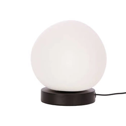 Stolní lampa STONES černá 20cm 1x40W E27 bílý difuzor