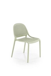 Jídelní a zahradní židle Lynette mátová z plastu, snadno čistitelná, stohovatelná