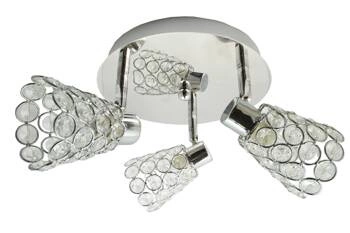 Stropní svítidlo glamour Glossy křišťálové stříbrné moderní do obýváku CANDELLUX 30 cm