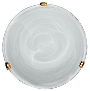 Stropní svítidlo Duna 30 cm kulaté skleněné bílé moderní do obýváku a koupelny