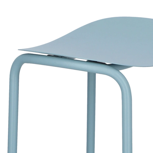 Kovová barová stolička Trick modrá 65 cm moderní bez opěrky do kuchyně a k ostrůvku SCAB Design
