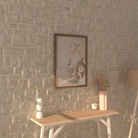 Minimalistický hnědý rám na fotografie Mae 50x70 na zeď
