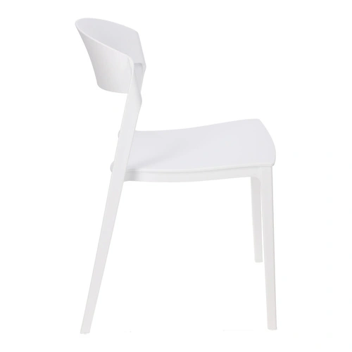 Židle Ribbon Intesi bílá moderní plastová do jídelny a kuchyně
