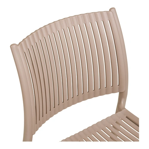 Židle Manzano moderní do jídelny a kuchyně z plastu šedohnědá