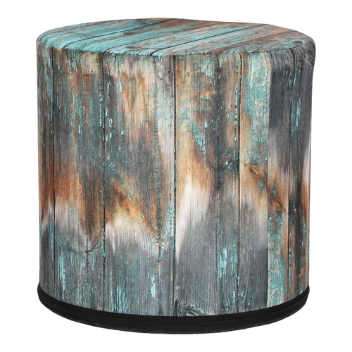 Kulatý taburet Old wood Intesi moderní čalouněný do obýváku nebo ložnice multicolor 40 cm