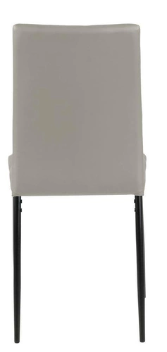 Čalouněná židle Demina Actona do jídelny a obýváku, béžová ekokůže, černé nohy