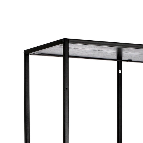 Vysoká černá kovová knihovna do obýváku Seaford II 77 cm Intesi