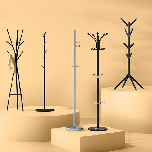 Stojanový věšák do předsíně loftový černý 6 háčků dřevo kov 5five simply smart