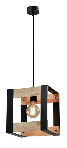 Závěsná lampa Varna černá 1x40W E27 stínidlo černé
