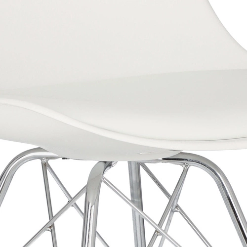 Jídelní židle Eris Actona bílá moderní z plastu snadno čistitelná