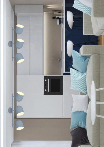 Stropní svítidlo Azuro 3bodové šedé matné s pohyblivými stínidly do obýváku