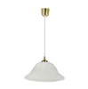 Závěsné skleněné svítidlo Vera zlaté do obýváku a jídelny s alabastrovým stínidlem 25 cm
