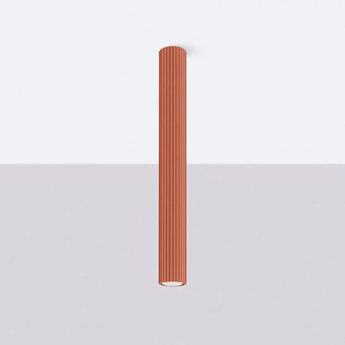 Stropní svítidlo KARBON 60 okrově červené do obývacího pokoje minimalistické hliníkové SOLLUX