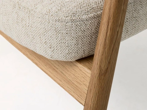 Křeslo do obýváku Elk Harmony 110 pískové skandinávský přírodní dub