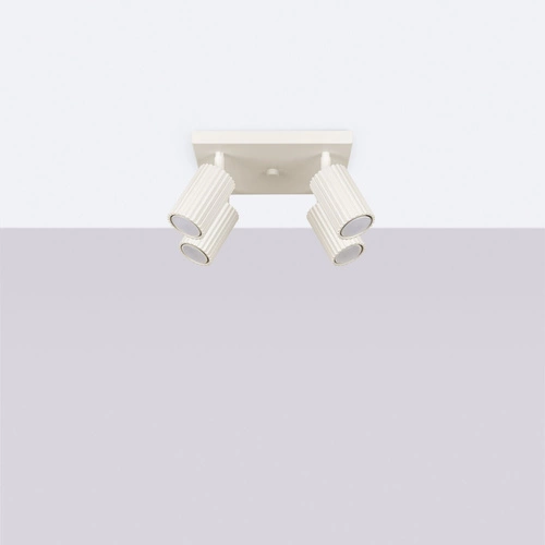 Stropní svítidlo KARBON 4 béžové minimalistické s otočným stínidlem do obýváku a ložnice