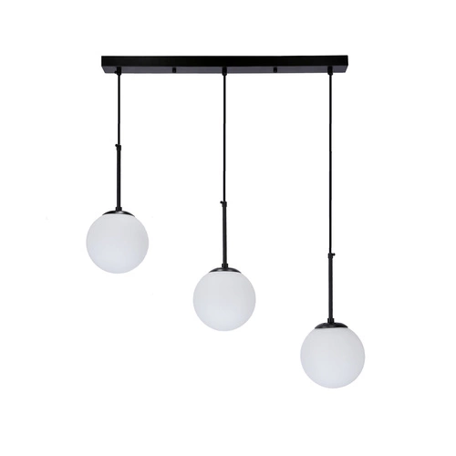 Závěsná lampa Pompei černá 3x40W E27 bílý difuzor