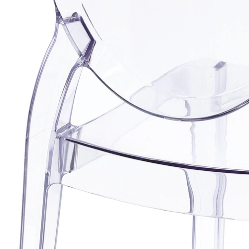 Transparentní jídelní židle Mia Intesi moderní stohovatelná plastová glamour