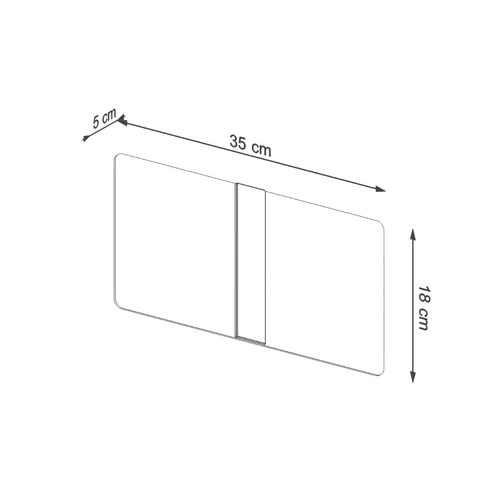 Nástěnné svítidlo AZALIA Sollux bílé moderní skleněné do obýváku a ložnice 35 cm