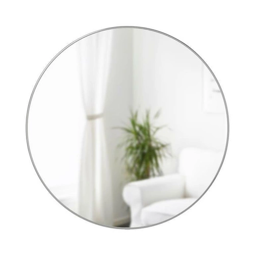 Kulaté závěsné zrcadlo Hubba 34 cm chrom moderní do předsíně a obýváku Umbra
