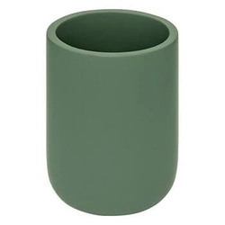 Duo zelený kelímek na zubní kartáčky do koupelny, moderní poliresin 7,2 cm