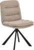 Otočná čalouněná židle Dean Actona béžová do jídelny a obýváku na černých nohou