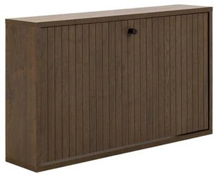 Závěsná botníková skříňka Albany Actona dub kouřový s drážkovanými dvířky do předsíně 71 cm