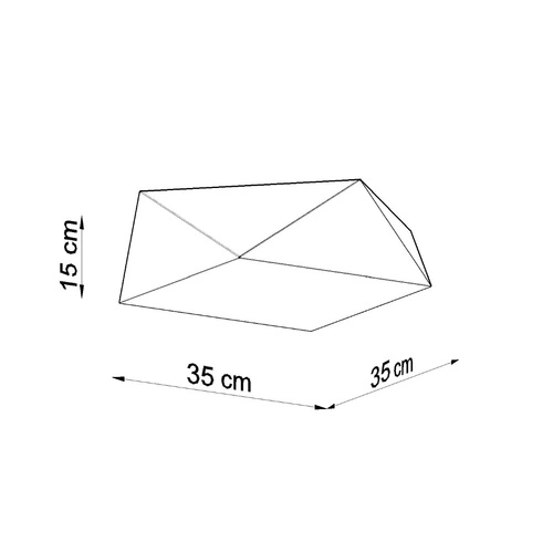 Stropní svítidlo HEXA 35 bílá moderní PVC do obýváku, kuchyně nebo ložnice E27