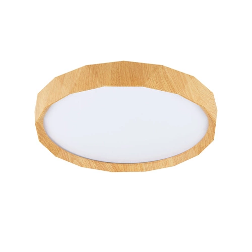 Stropní svítidlo Cadix bílá+dřevo 24W LED 38,5 cm bílé stínidlo