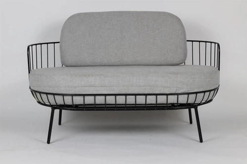 Pohovka Trappola černá šedé polštáře Výprodej