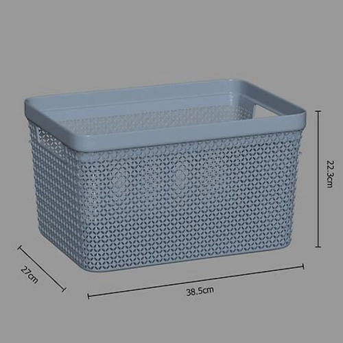 Plastový úložný koš Scandi 17 l šedý do koupelny 5five simply smart