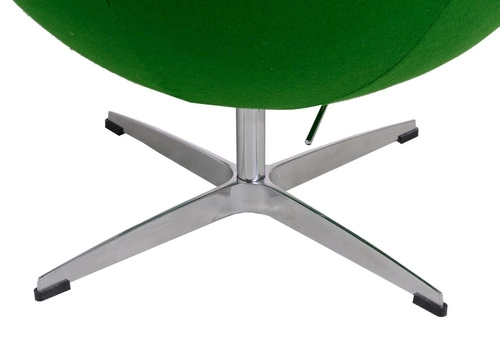 Moderní otočné křeslo ušák Jajo zelený kašmír do obýváku a kanceláře inspirované Egg