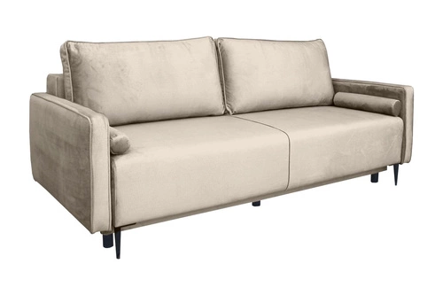 Rozkládací třímístná pohovka Arosa béžová s úložným prostorem a funkcí spaní do obýváku