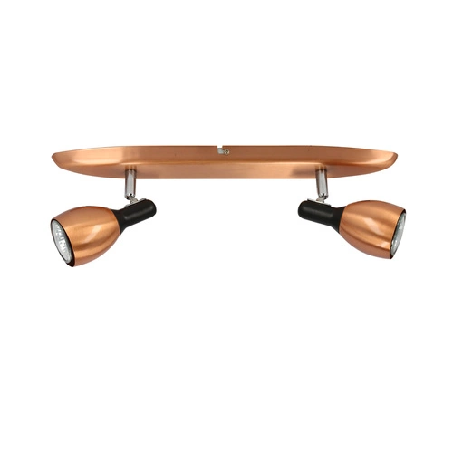 Stropní svítidlo Cross měděné nastavitelné dvouzdrojové do obýváku kuchyně a jídelny