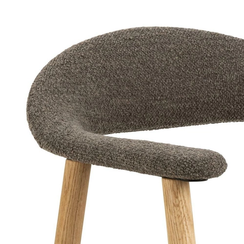 Čalouněná jídelní židle boho Addi Actona hnědý dub s područkami