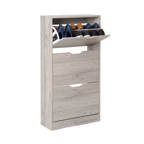 Vysoká skříňka na boty 5five simply smart Tiro šedý dub se 3 zásuvkami do předsíně skandinávský styl