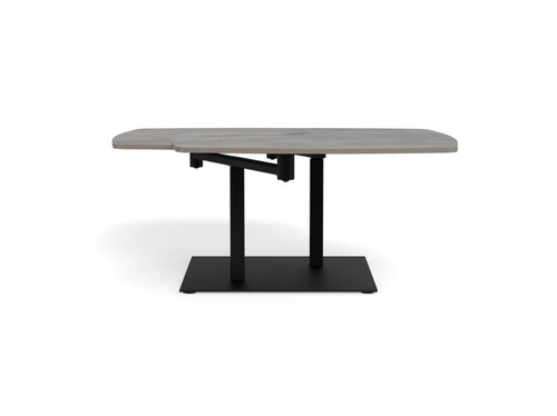 Konferenční stolek Carballo šedý obdélníkový loftový se sedákem