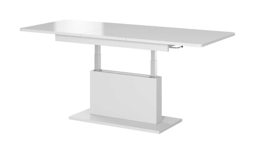 Rozkládací jídelní stůl Setty bílý mat moderní s nastavitelnou výškou Intesi
