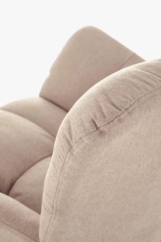 Houpací křeslo Caipola béžové skandinávské do obýváku čalouněné s opěrkami